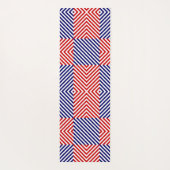 Tapis De Yoga Diagonale Rouge Et Bleue (Dos)