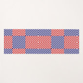Tapis De Yoga Diagonale Rouge Et Bleue (Devant (Horizontal))