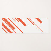 Tapis De Yoga Diagonales en orange et blanc (Devant (Horizontal))