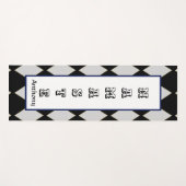 Tapis De Yoga Diamants d'or NAMASTE typographie monogramme (Devant (Horizontal))