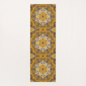 Tapis De Yoga Digital Mandala jaune bleu et blanc (Dos)