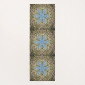 Tapis De Yoga Digital Mandala jaune et bleu (Dos)