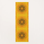 Tapis De Yoga Digital Mandala jaune et noir (Devant)