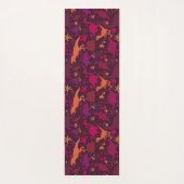 Tapis De Yoga Dino Doodle Silhouettes Enfants Dinosaur (Dos)