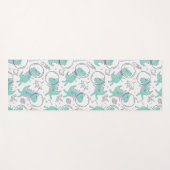 Tapis De Yoga Dinosaures de l'espace, Dinosaures mignons, Navire (Devant (Horizontal))