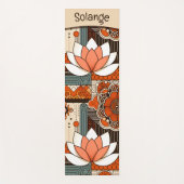 Tapis De Yoga Diseño rétro de flores de Lotus (Devant)