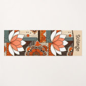 Tapis De Yoga Diseño rétro de flores de Lotus (Devant (Horizontal))
