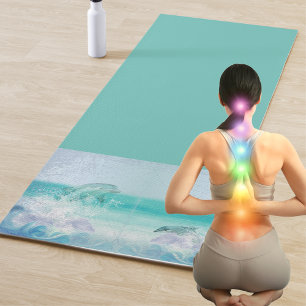 Tapis De Yoga Dolphin Splash Artistique