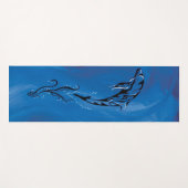 Tapis De Yoga Dolphine bleue (Devant (Horizontal))