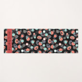 Tapis De Yoga Donuts, Glace, Cupcakes, Dessert, Votre Nom (Devant (Horizontal))