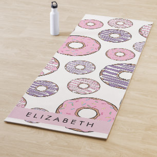 Tapis De Yoga Donuts Roses, Donuts Violets, Saupoudrages, Votre