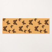 Tapis de Yoga Doodled Monarch (Devant (Horizontal))