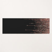 Tapis De Yoga Dory Rose Noire Gold Sparkly Glitter Fringe (Devant (Horizontal))