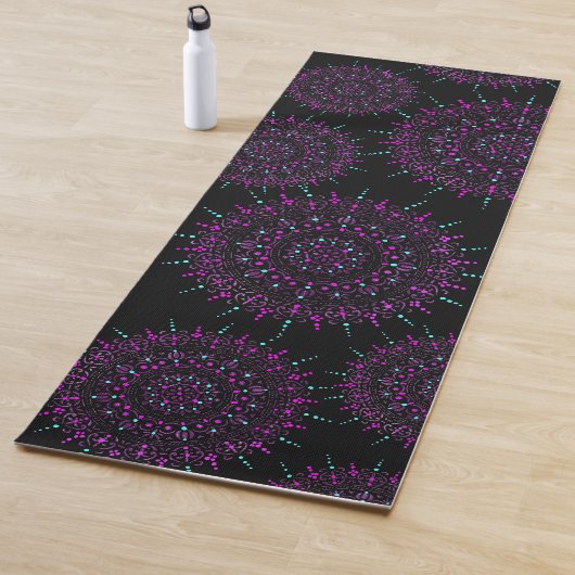 Tapis De Yoga Dot Turquoise et pourpre Mandala Yoga Mat (En situation)