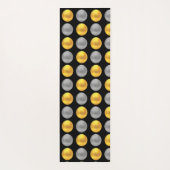 Tapis De Yoga Dots d'or et d'argent modernes sur noir (Dos)
