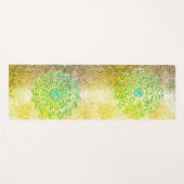 Tapis De Yoga Double Emerald Green Mandala (Devant (Horizontal))