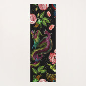 Tapis De Yoga Dragon asiatique floral dynamique (Dos)