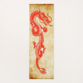 Tapis De Yoga dragon chinois rouge (Dos)