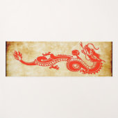 Tapis De Yoga dragon chinois rouge (Devant (Horizontal))
