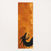 Tapis De Yoga Dragon Flames Fire Respire Noir (Devant)