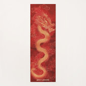 Tapis De Yoga Dragon rouge et or (Devant)