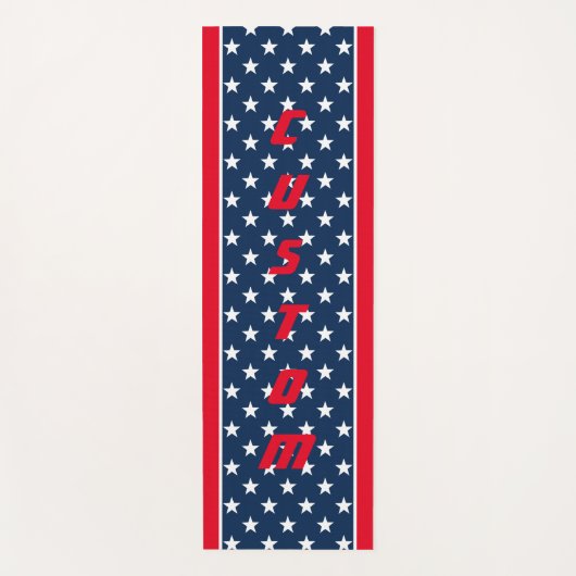 Tapis De Yoga Drapeau américain patriotique étoiles design perso (Devant)