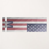 Tapis De Yoga Drapeau américain Rouge Blanc Bleu Maillon géométr (Devant (Horizontal))