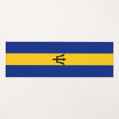 Tapis De Yoga Drapeau Barbade (Devant (Horizontal))