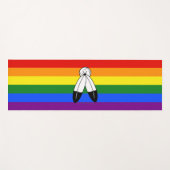 Tapis De Yoga Drapeau de fierté bispirituel de SlipperyJoe's sym (Devant (Horizontal))