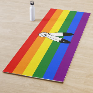 Tapis De Yoga Drapeau de fierté bispirituel de SlipperyJoe's sym