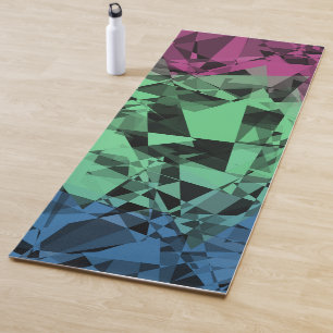 Tapis De Yoga Drapeau de Fierté Polysexuel Groovy Éclectique Rét