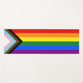 Tapis De Yoga Drapeau de fierté Progress Pride de SlipperyJoe si (Devant (Horizontal))