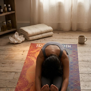 Tapis De Yoga Drapeau de la fierté Art Déco True North Personn