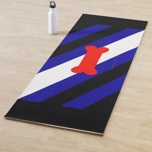 Tapis De Yoga Drapeau de la fierté de jeu de chiots de SlipperyJ