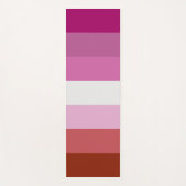 Tapis De Yoga Drapeau de la fierté lesbienne (Devant)