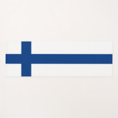Tapis De Yoga Drapeau de la Finlande (Devant (Horizontal))