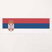 Tapis De Yoga Drapeau de la Serbie (Devant (Horizontal))