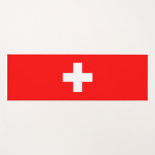 Tapis De Yoga Drapeau de la Suisse (Devant (Horizontal))