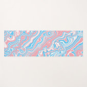 Tapis De Yoga Drapeau de la Trans Pride Trippy Boho Super Wavy (Devant (Horizontal))