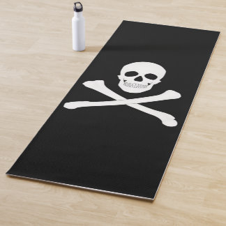 Tapis De Yoga Drapeau de pirate (crâne et os croisés)