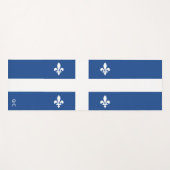 Tapis De Yoga Drapeau du Québec, Canada (Devant (Horizontal))