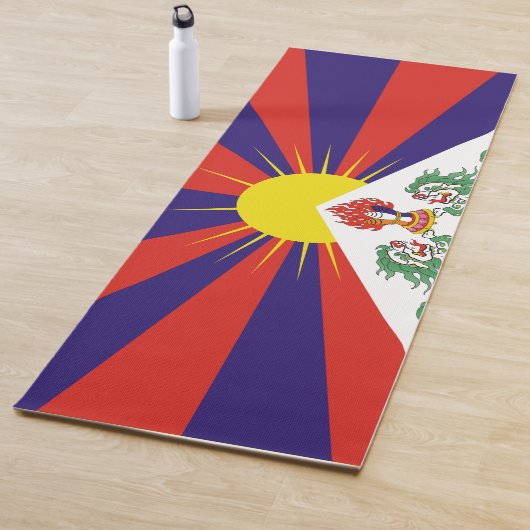 Tapis De Yoga Drapeau du Tibet libre (En situation)