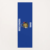 Tapis De Yoga Drapeau du Wisconsin (État des États-Unis) (Devant)