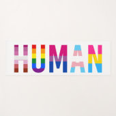 Tapis De Yoga Drapeau LGBT HUMAN Mois Gay pride Transgenre (Devant (Horizontal))