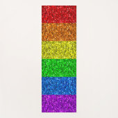 Tapis De Yoga Drapeau LGBT parties scintillant arc-en-ciel éclat (Devant)