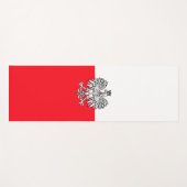 Tapis De Yoga Drapeau polonais (Devant (Horizontal))