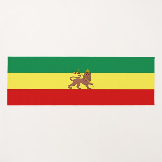 Tapis De Yoga Drapeau rastafarien (Rastafarianisme) (Rasta) (Devant (Horizontal))