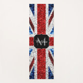 Tapis De Yoga Drapeau rouge bleu blanc brillant parties scintill (Devant)