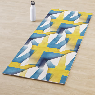 Tapis De Yoga Drapeau suédois, Culture scandinave, Suède Couleur