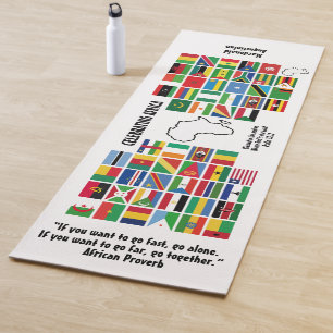 Tapis De Yoga Drapeaux AFRICAINS FÊTÉS